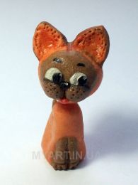 Котенок Гав, соленое тесто, акварель, лак.